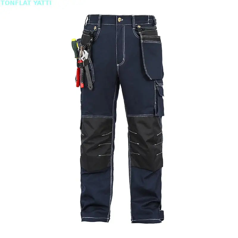 New Overall Uniform Wear Mens Carperner 100% Cotton Durable Multi Pockets Work Trousers With Eva Knee Pads Work Pant Workwear