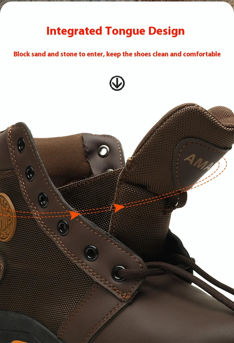 Men Safety Shoes Steel Toe Sneaker Sport Slip Resistant Work Safety Boots Puncture Proof Work Shoes Anti-smash Industrial Shoes