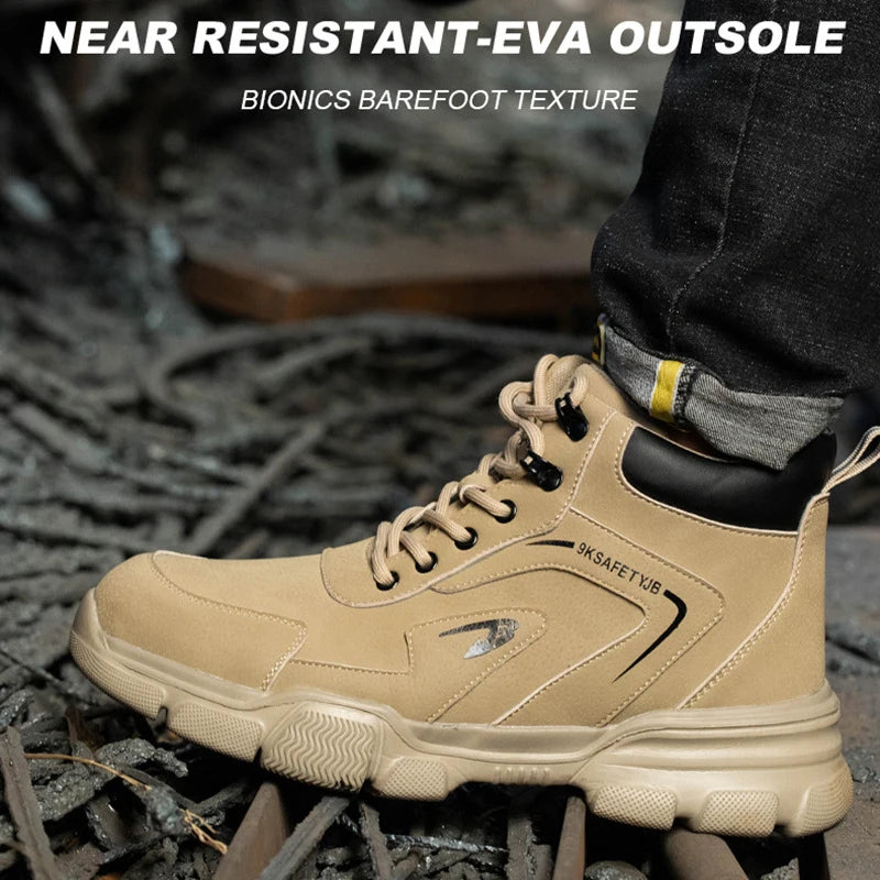 Indestructible Men Work Safety Boots Outdoor High Top Anti-smash Anti-stab Work Shoes Industrial Summer Boots Man Safety Shoes