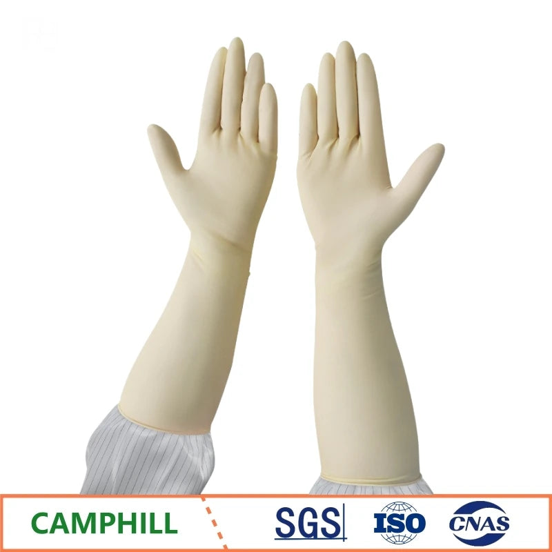 Disposable latex gloves 20 inch extended thickened laboratory chemical acid and alkali resistant protective industrial gloves