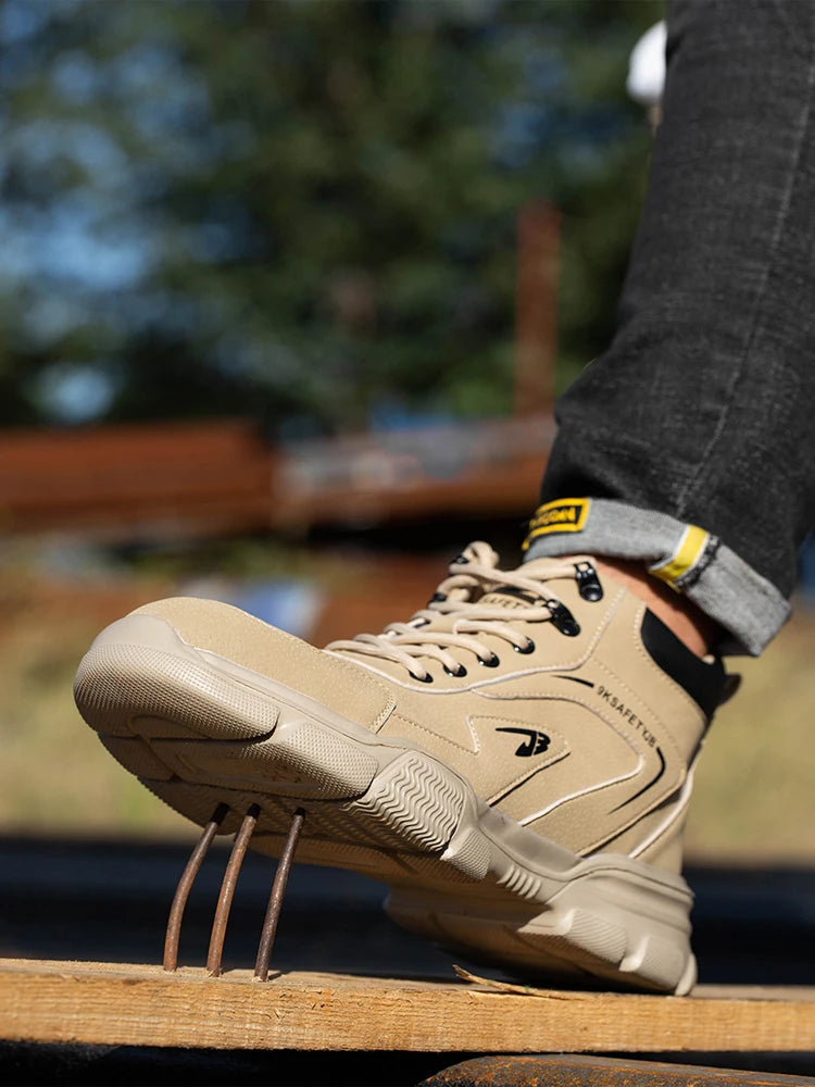 Indestructible Men Work Safety Boots Outdoor High Top Anti-smash Anti-stab Work Shoes Industrial Summer Boots Man Safety Shoes