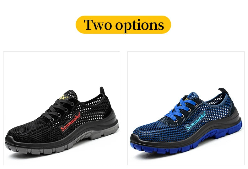 Men Safety Shoes Lightweight Steel Toe for Work for Workers Work Wear Free Shipping Industrial Safety Tennis