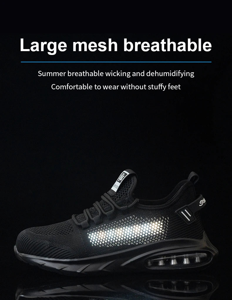 Safety Shoes Men Work Shoes Lightweight Soft Steel Toes  Sneakers Industrial Safety Tennis Steel Toe Cap Original