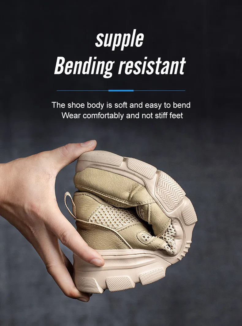 Summer Labor Protection Safety Wrok Shoes Anti Smashing Steel Toe Cap Breathable Comfortable Safety Boots Industrial Male Shoes