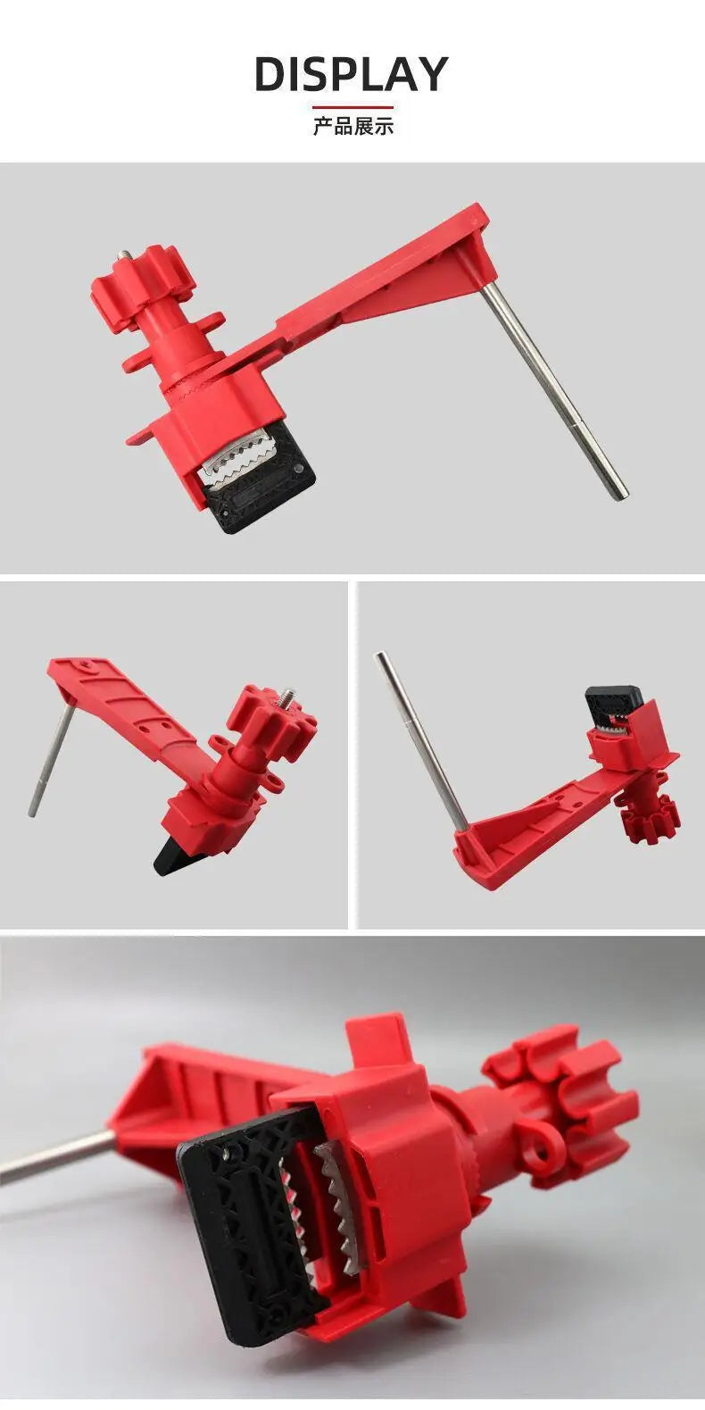 Single Stop-arm All-purpose Ball Valve Lock , gate valve Lock, Safety Cable System Lockouts,Industrial safety locks