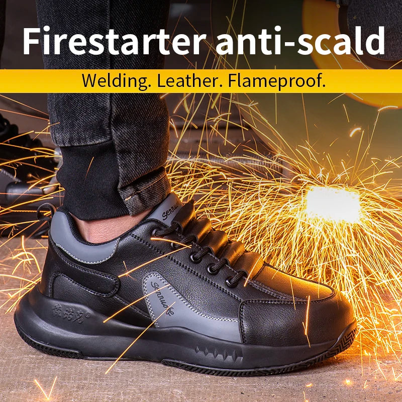 Safety Shoes ManforWork Man's Safety working Shoes Lightweight Work Wear Free Shipping Industrial Security-Protection Waterproof