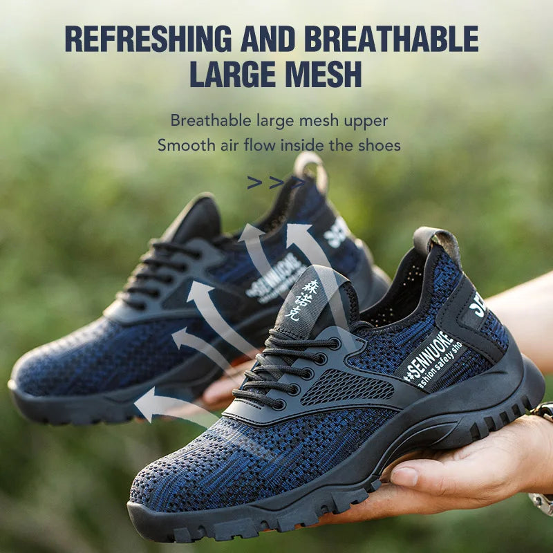 Safety Shoes Men for Work Lightweight Sport Sneakers Steel Toes Free Shipping Industrial Safety Tennis  Original