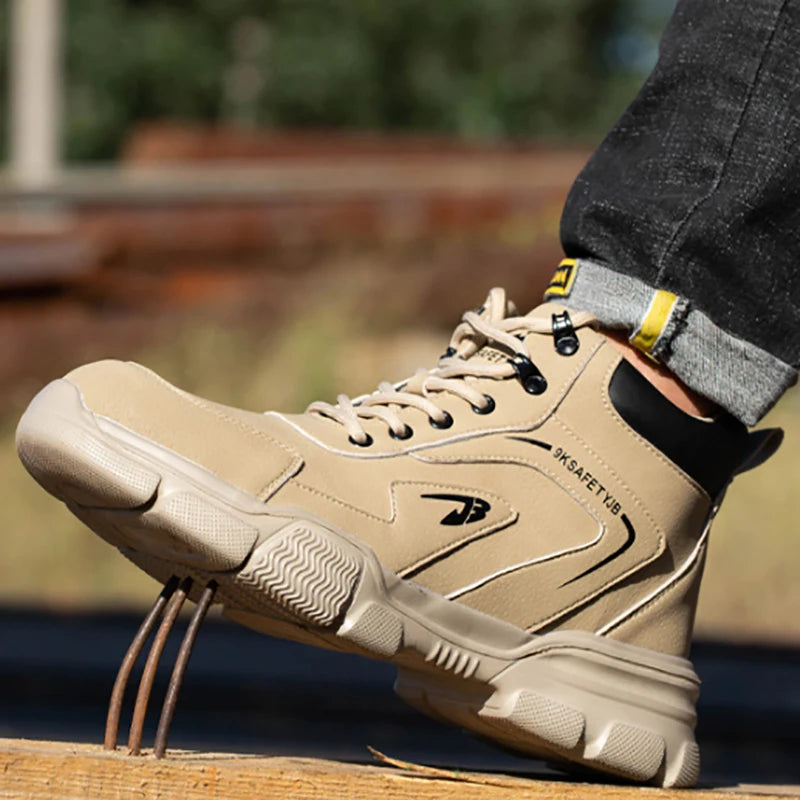 Indestructible Men Work Safety Boots Outdoor High Top Anti-smash Anti-stab Work Shoes Industrial Summer Boots Man Safety Shoes