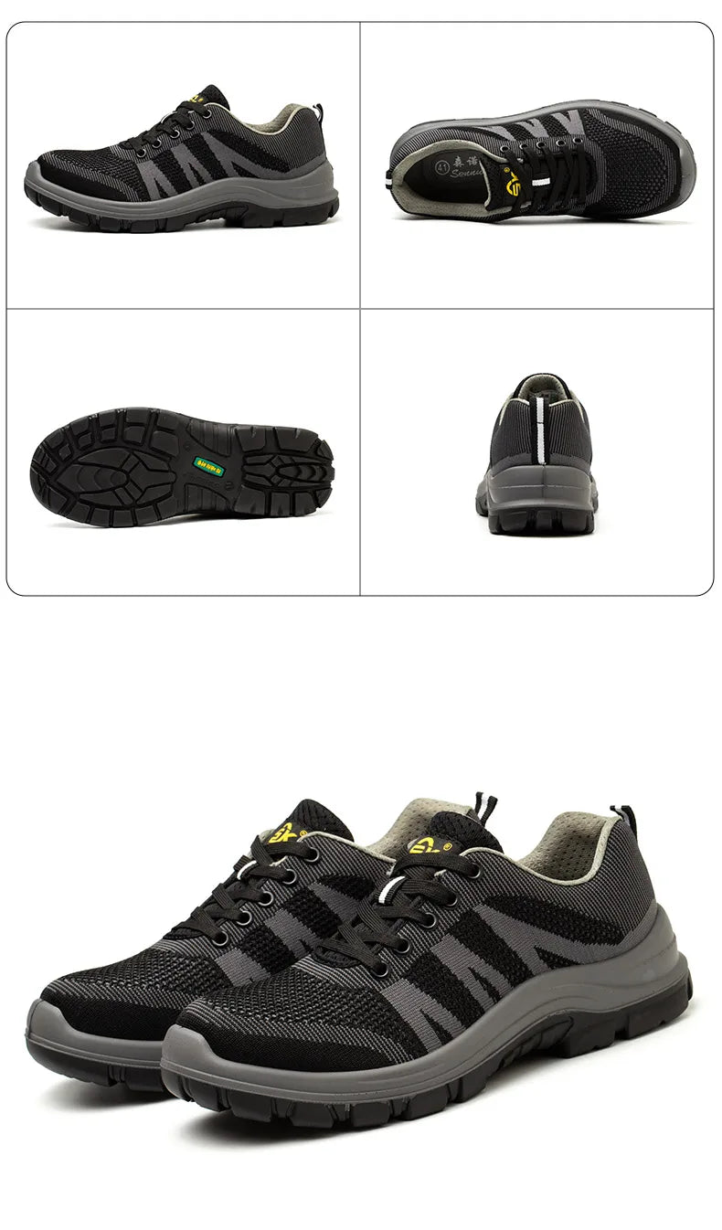 Fashion Safety Shoes Steel Toe Shoes Men  Work Sneakers Safety Tennis   Industrial  Protection For The Feet