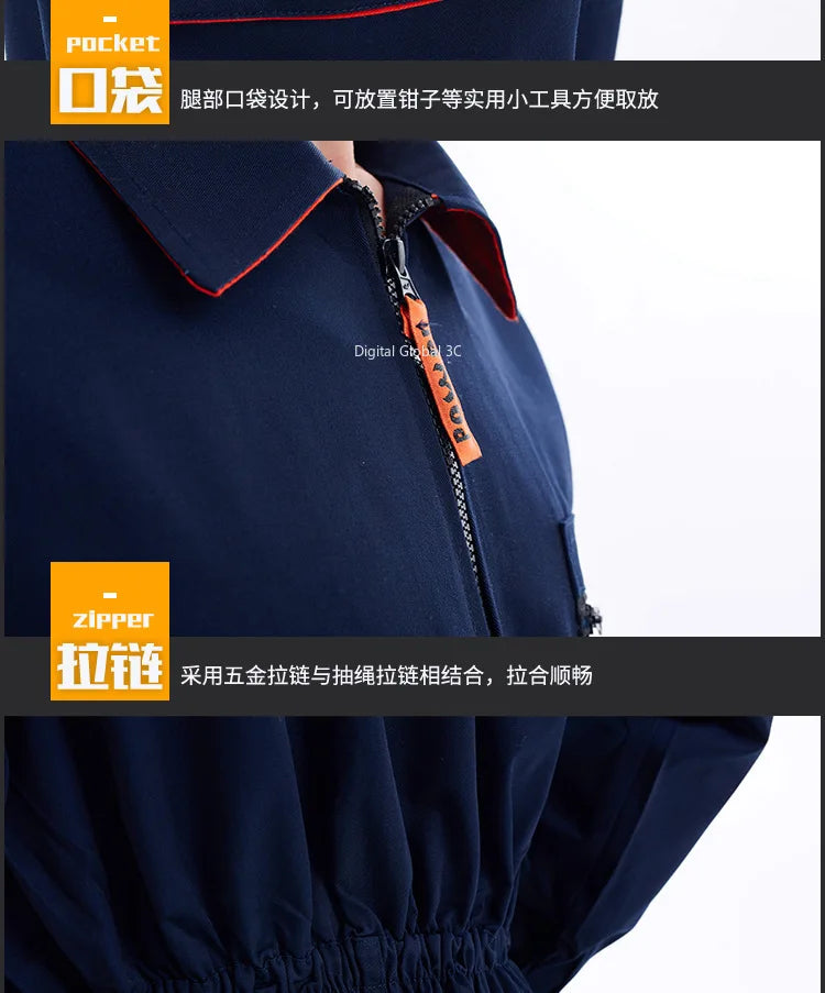 2023 Work Overall Uniform Men Women Working Coveralls Welding Suit Car Repair Workshop Mechanic Plus Size Clothes