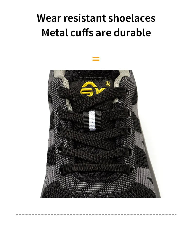 Fashion Safety Shoes Steel Toe Shoes Men  Work Sneakers Safety Tennis   Industrial  Protection For The Feet
