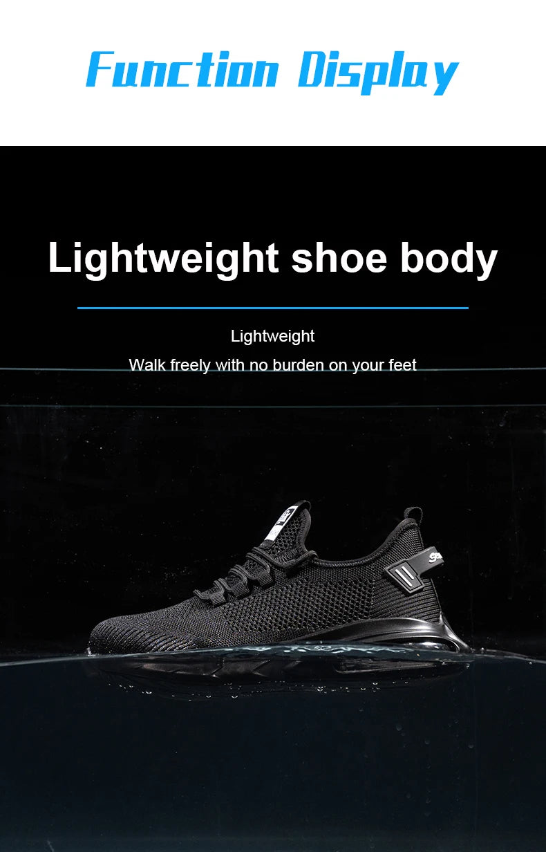 Safety Shoes Men Work Shoes Lightweight Soft Steel Toes  Sneakers Free Shipping Industrial Safety Tennis Steel Toe Cap Original