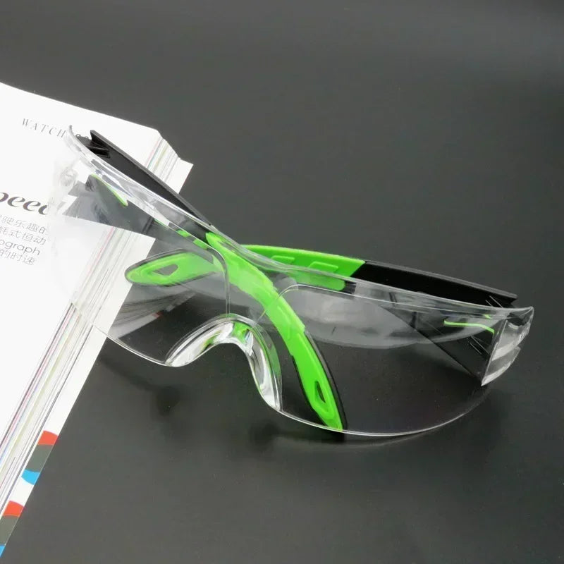 Motorcycle PC Material Anti Impact Wind Dust Proof Goggles Safety Riding Clear Glasses Lab Work Safety Eye Protective Glasses