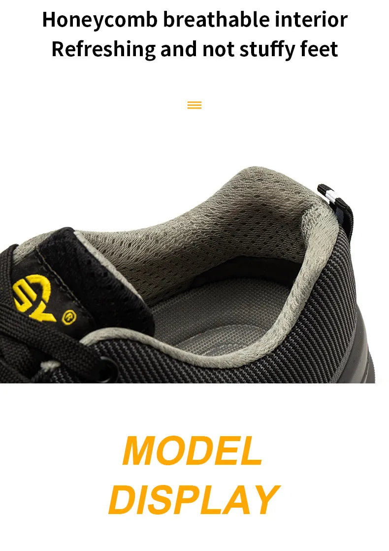 Fashion Safety Shoes Steel Toe Shoes Men  Work Sneakers Safety Tennis   Industrial  Protection For The Feet
