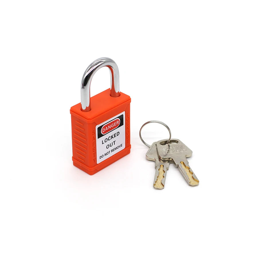 25mm/38mm/76mm Orange Color Industria Safety Lockout Padlock Safety Locks Suitable for industrial and electrical applications