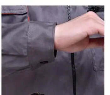 Hi Vis Safety Work Clothing Work Overall Men's Working Coverall Welding Suit Car Repairman Uniform Workshop Mechanical Jumpsuit