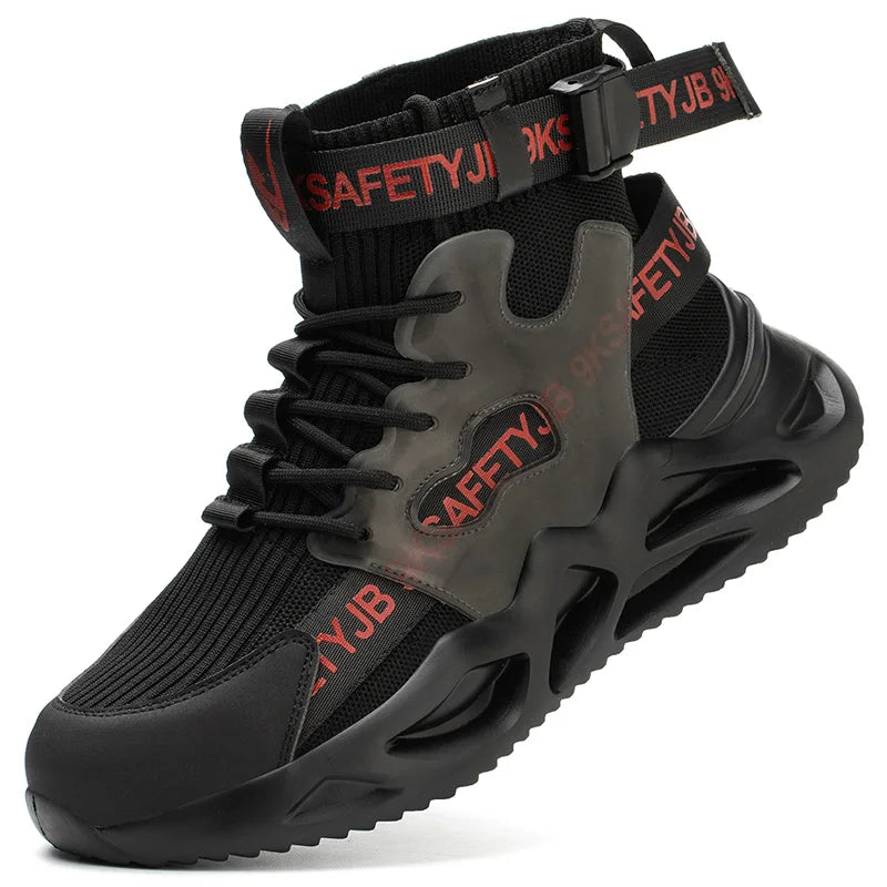 Steel Toe Safety Shoes Men Women Work Safety Boots Lightweight Breathable Comfortable Industrial Construction Sneakers Men Boots