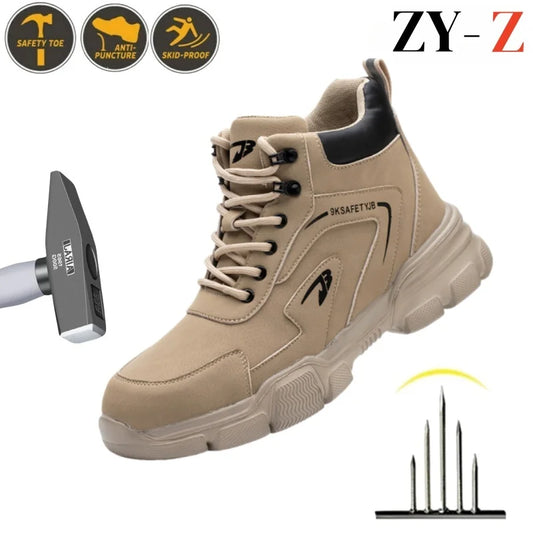 Indestructible Men Work Safety Boots Outdoor High Top Anti-smash Anti-stab Work Shoes Industrial Summer Boots Man Safety Shoes