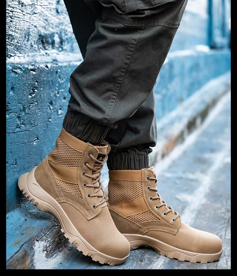 Safety Shoes Safety Boots Man SteelToe Cap for Work Lightweight Safety Tennis Industrial Security-Protection