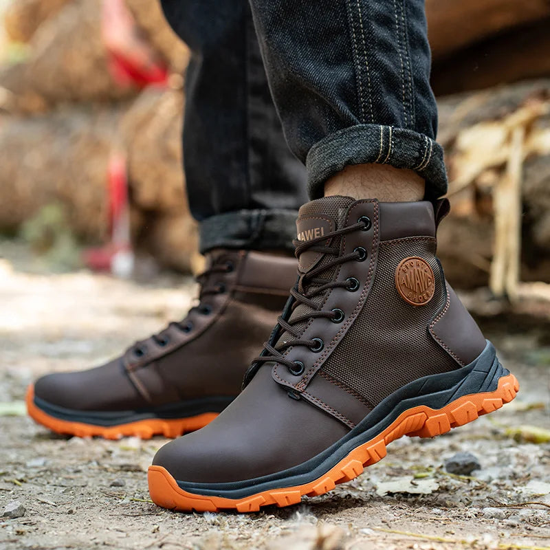 Men Safety Shoes Steel Toe Sneaker Sport Slip Resistant Work Safety Boots Puncture Proof Work Shoes Anti-smash Industrial Shoes