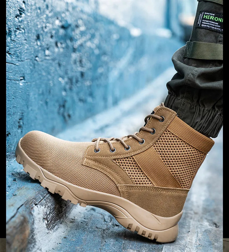 Safety Shoes Safety Boots Man SteelToe Cap for Work Lightweight Safety Tennis Industrial Security-Protection