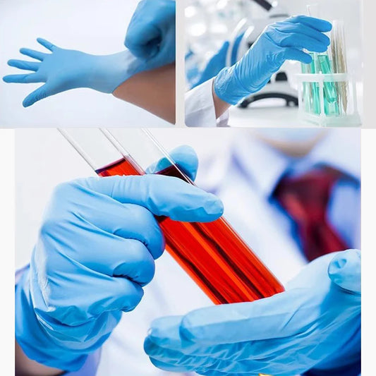 Experimental gloves Chemical laboratory special disposable gloves latex rubber gloves nitrile gloves S M L XL 10Pcs