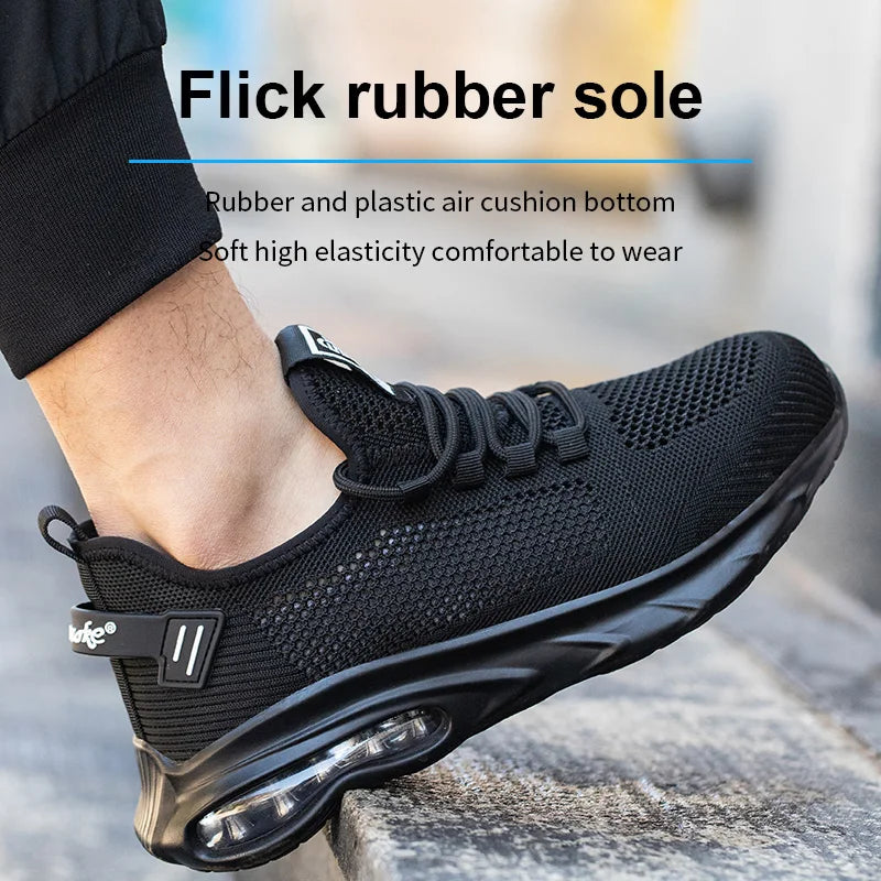 Safety Shoes Men Work Shoes Lightweight Soft Steel Toes  Sneakers Industrial Safety Tennis Steel Toe Cap Original