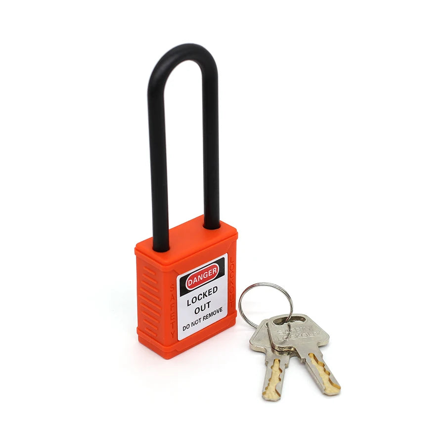 25mm/38mm/76mm Orange Color Industria Safety Lockout Padlock Safety Locks Suitable for industrial and electrical applications