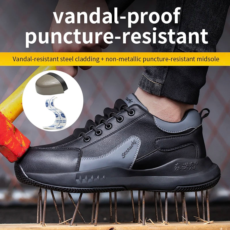 Safety Shoes ManforWork Man's Safety working Shoes Lightweight Work Wear Free Shipping Industrial Security-Protection Waterproof