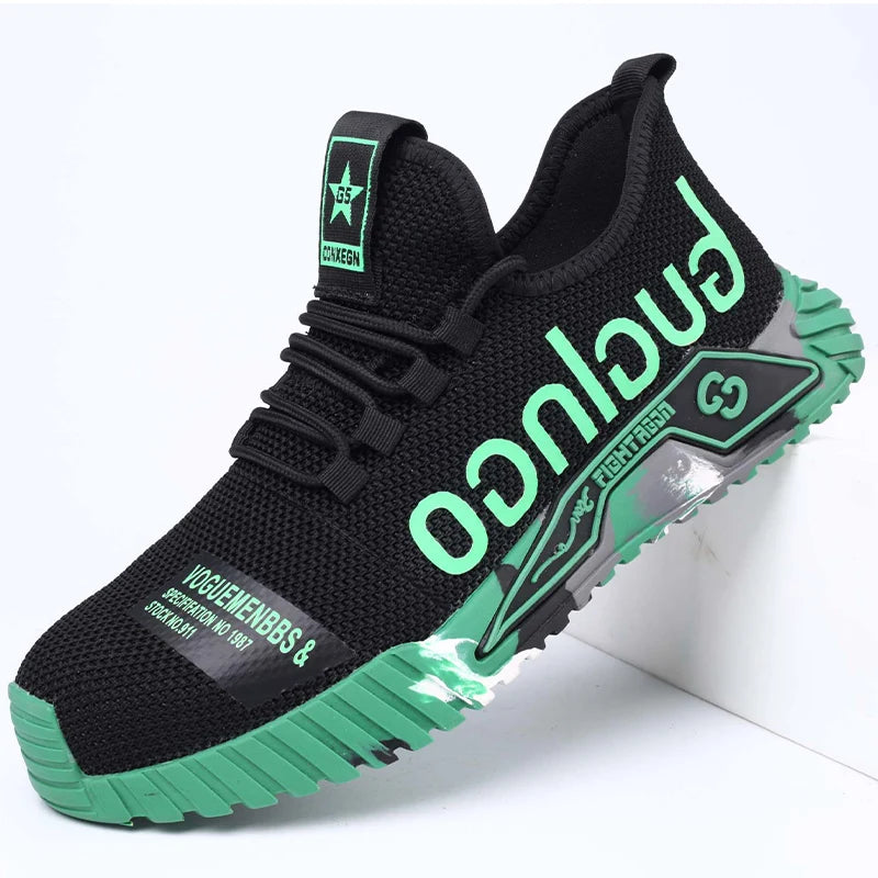 Protective Steel Toe Safety Shoes Men Anti-puncture Work Shoes Men Breathable Industrial Shoes Indestructible Work Safety Boots