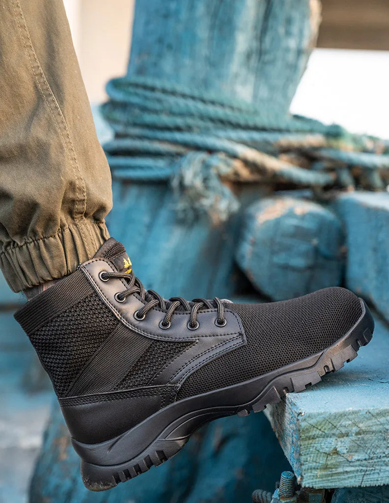 Safety Shoes Safety Boots Man SteelToe Cap for Work Lightweight Safety Tennis Industrial Security-Protection