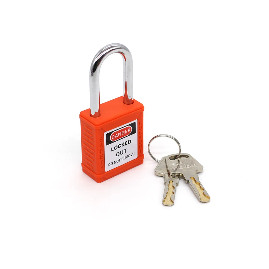 25mm/38mm/76mm Orange Color Industria Safety Lockout Padlock Safety Locks Suitable for industrial and electrical applications