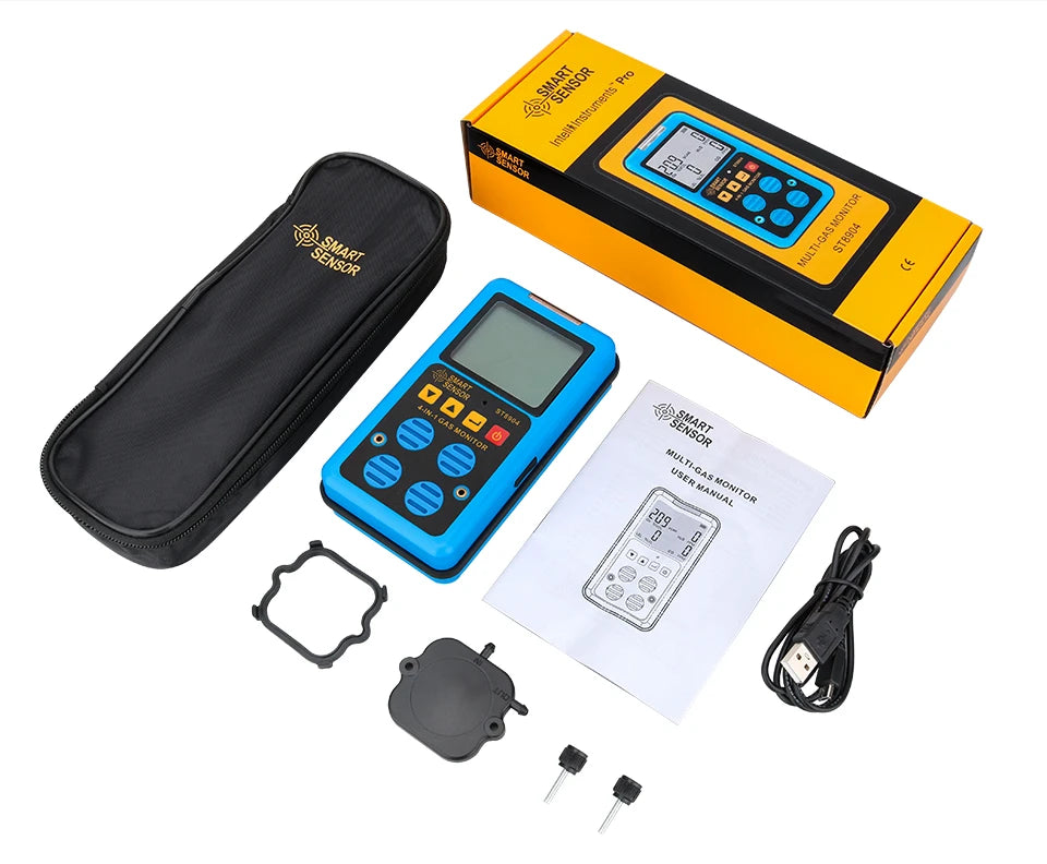 Professional Multifunctional Gas Detector Oxygen O2 Hydrogen Sulfide H2S Carbon Monoxide CO Combustible Gas LEL Gas Meter