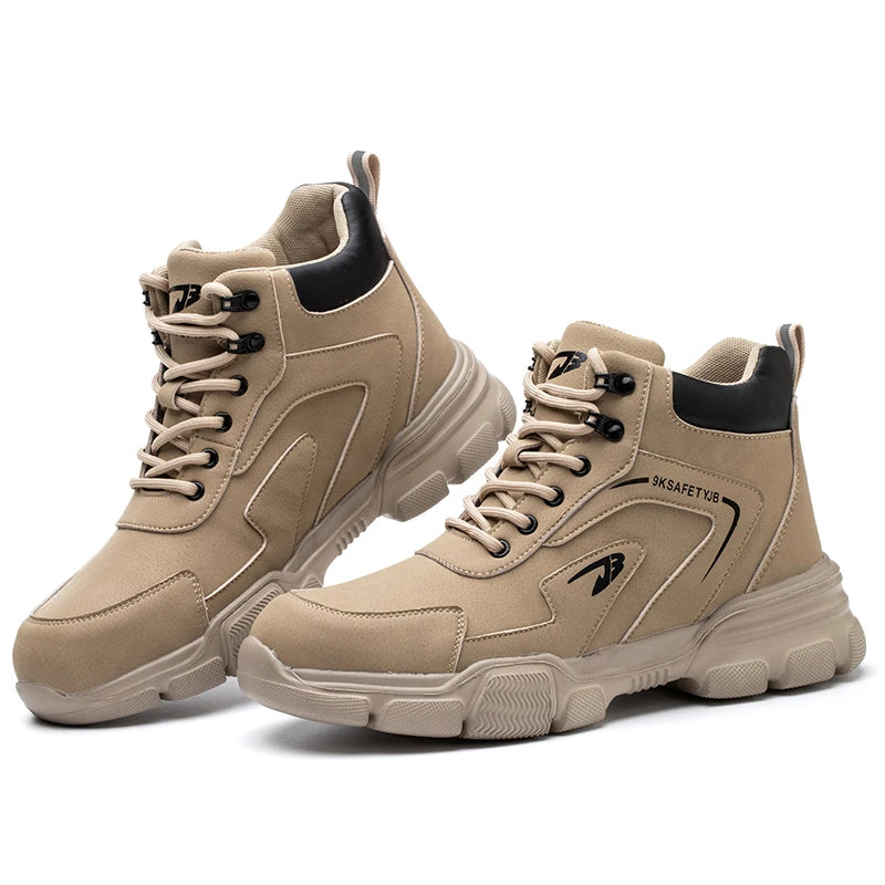 Indestructible Men Work Safety Boots Outdoor High Top Anti-smash Anti-stab Work Shoes Industrial Summer Boots Man Safety Shoes