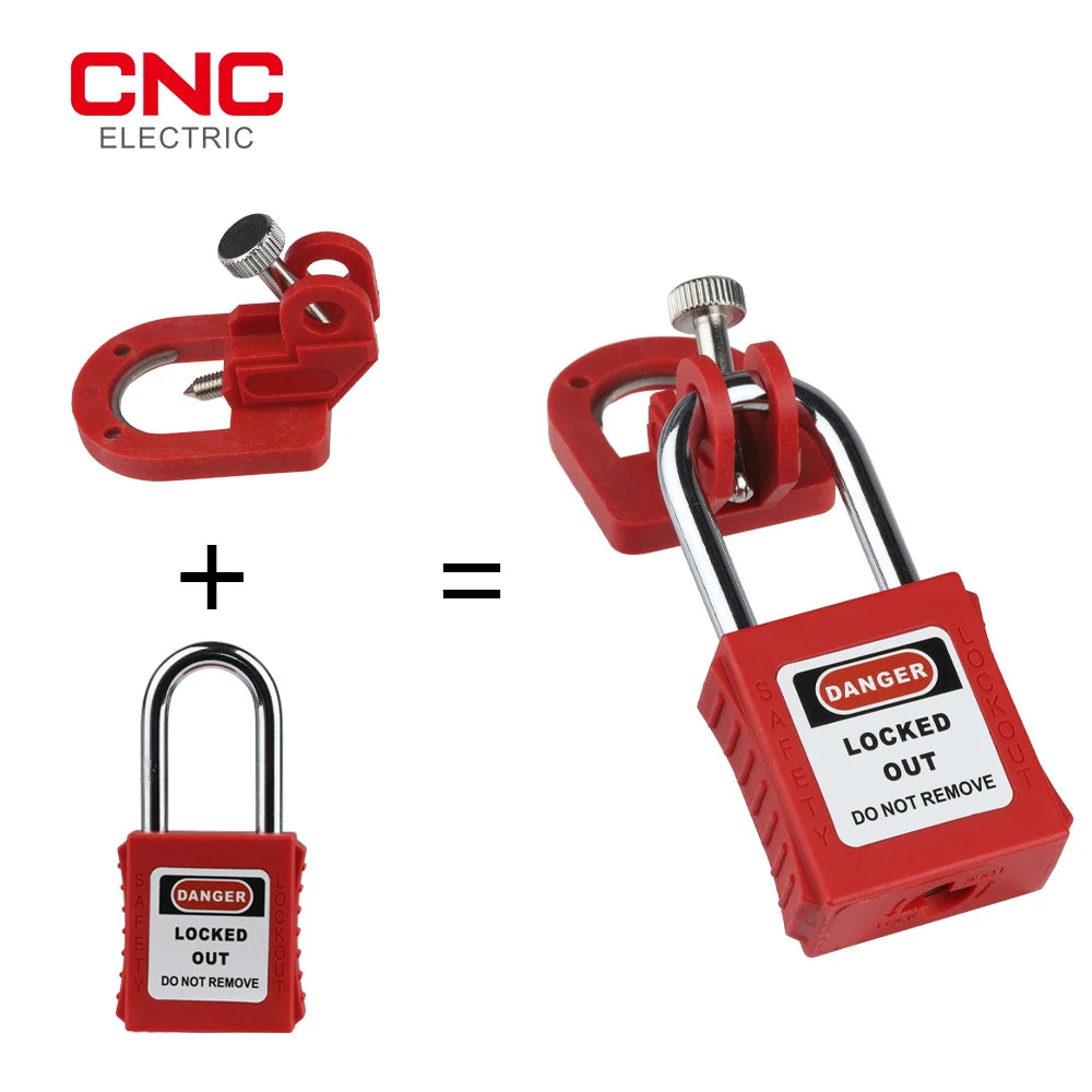 CNC Industrial Air Switch Safety Lockout Electrical Safety Lock And 38mm Nylon Shackle Household Plug Lockout Device Safety Tool