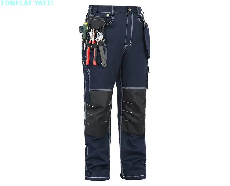 New Overall Uniform Wear Mens Carperner 100% Cotton Durable Multi Pockets Work Trousers With Eva Knee Pads Work Pant Workwear