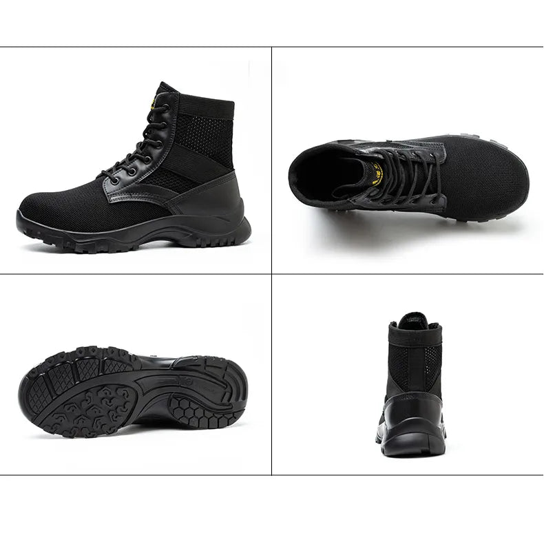 Safety Shoes Safety Boots Man SteelToe Cap for Work Lightweight Safety Tennis Industrial Security-Protection