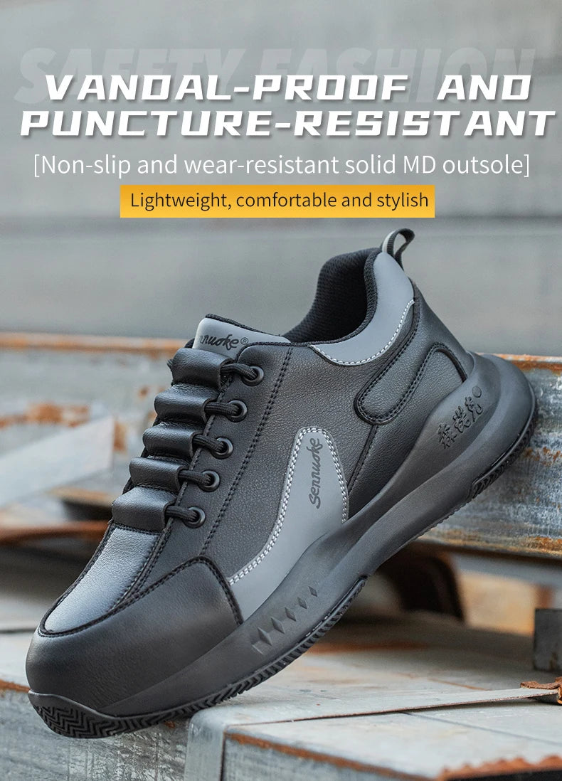 Safety Shoes ManforWork Man's Safety working Shoes Lightweight Work Wear Free Shipping Industrial Security-Protection Waterproof