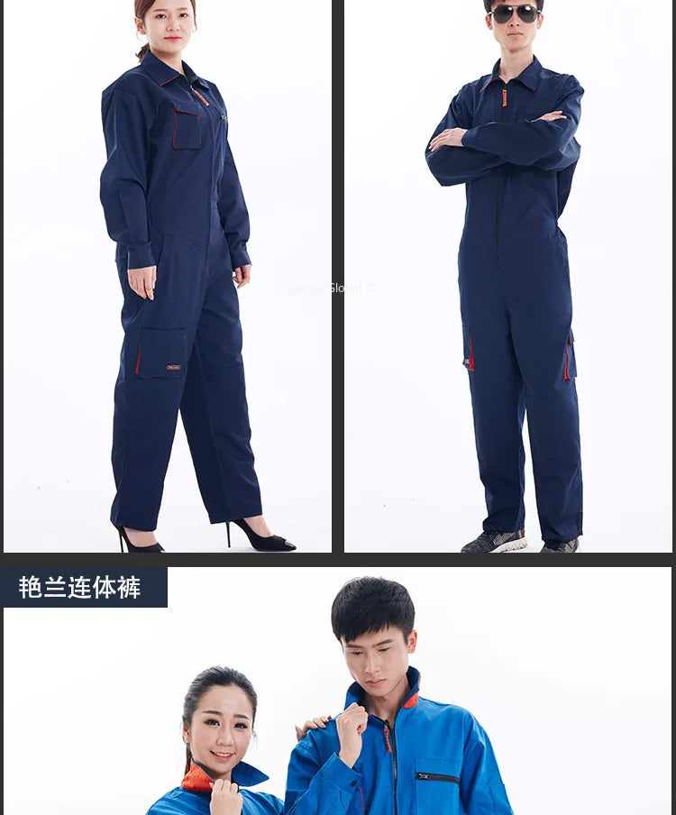 2023 Work Overall Uniform Men Women Working Coveralls Welding Suit Car Repair Workshop Mechanic Plus Size Clothes