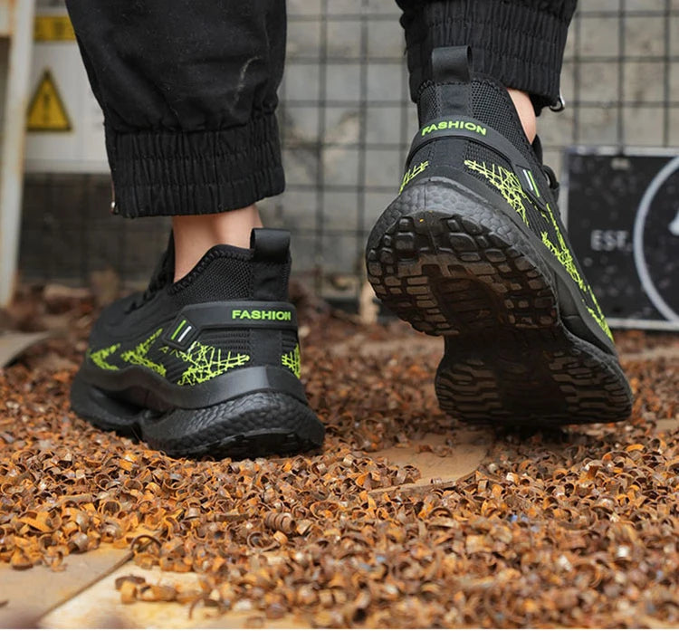 Lightweight Steel Toe Safety Shoes Men Anti-puncture Work Shoes Men Breathable Industrial Shoes Indestructible Work Safety Boots