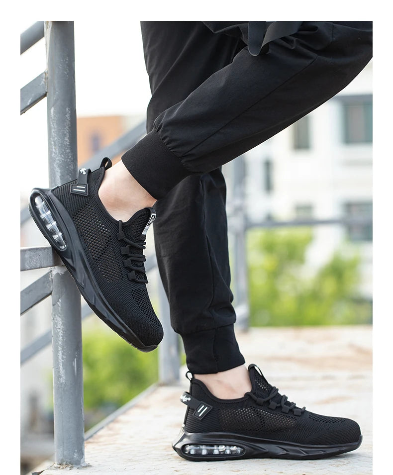 Safety Shoes Men Work Shoes Lightweight Soft Steel Toes  Sneakers Industrial Safety Tennis Steel Toe Cap Original
