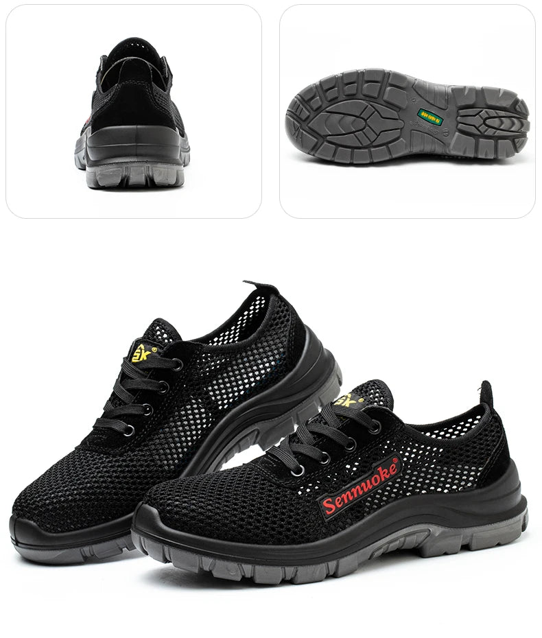 Men Safety Shoes Lightweight Steel Toe for Work for Workers Work Wear Free Shipping Industrial Safety Tennis