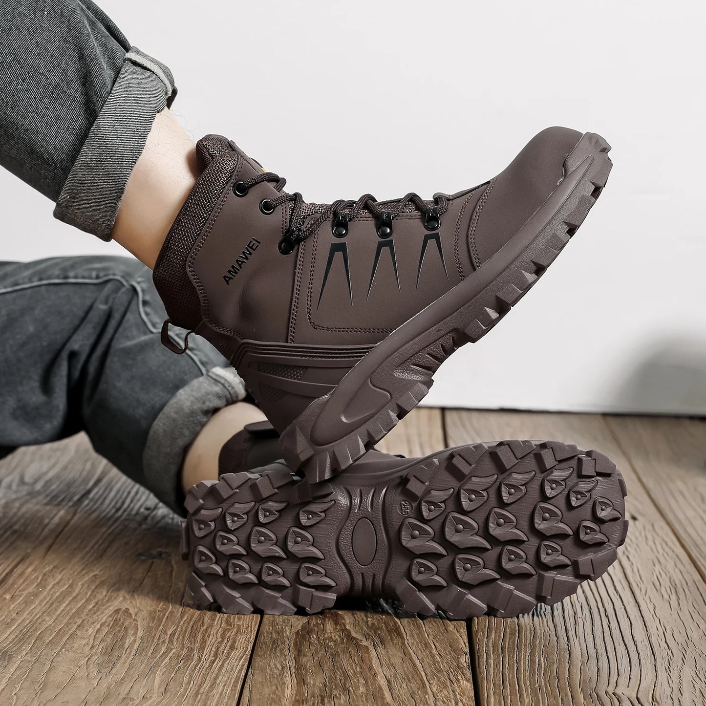 Steel Toe Safety Shoes Men Work Safety Boots Lightweight Breathable Comfortable Industrial Construction Sneakers Men Boots