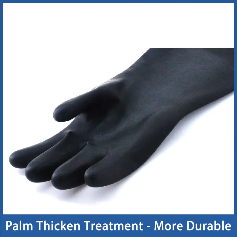 1 Pair 14"-22" Acid Alkali And Oil Resistant Industry Work Gloves XL Size Heavy Duty Latex Gloves Chemical Resistant Gloves