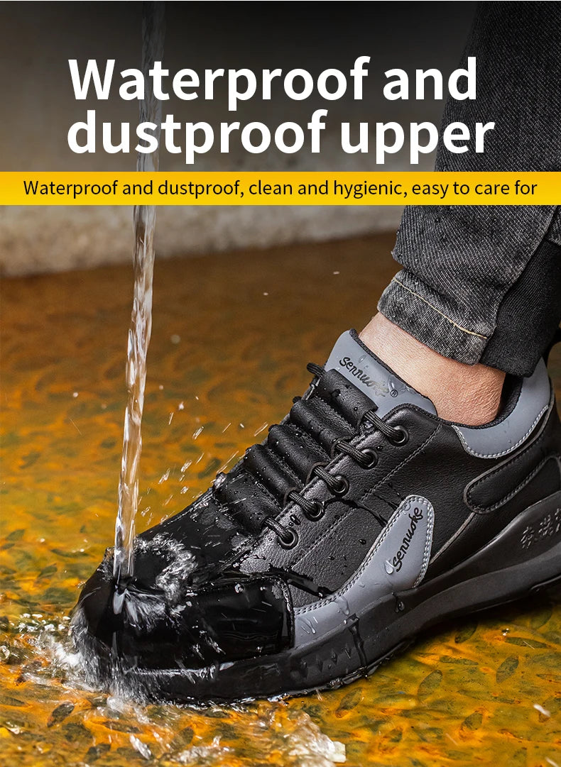 Safety Shoes ManforWork Man's Safety working Shoes Lightweight Work Wear Free Shipping Industrial Security-Protection Waterproof
