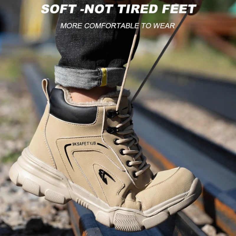 Indestructible Men Work Safety Boots Outdoor High Top Anti-smash Anti-stab Work Shoes Industrial Summer Boots Man Safety Shoes