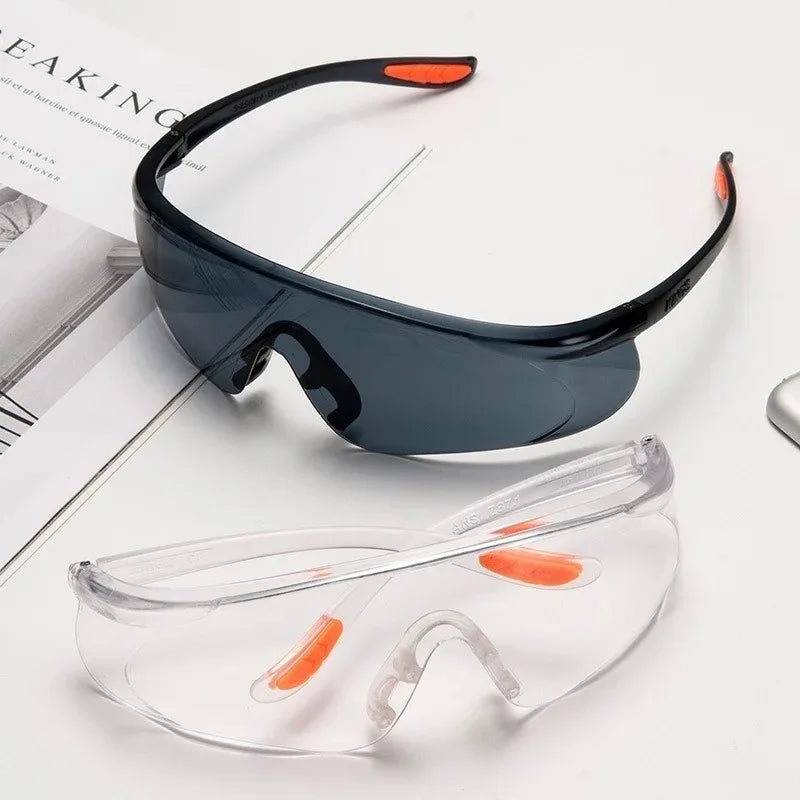 2Pcs Clear Eye Sand Prevention Windproof Safety Riding Goggles Vented Glasses Work Laboratory Safety Goggle Glasses Spectacles