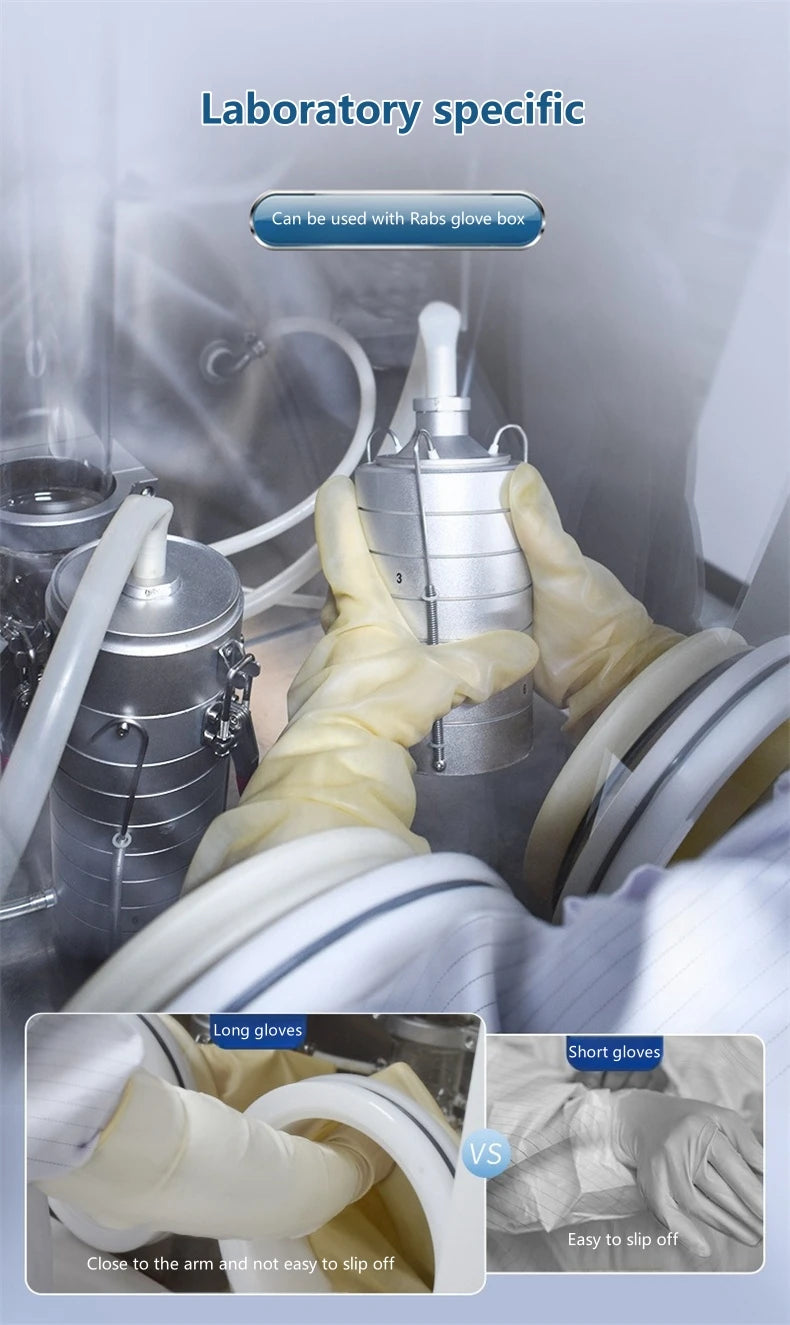 Disposable latex gloves 20 inch extended thickened laboratory chemical acid and alkali resistant protective industrial gloves