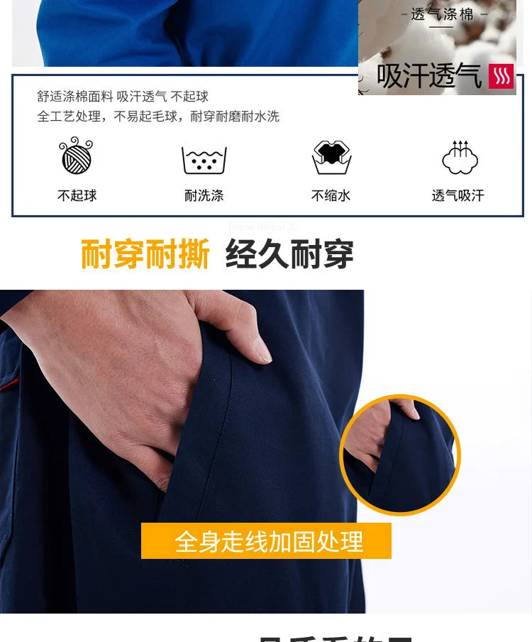 2023 Work Overall Uniform Men Women Working Coveralls Welding Suit Car Repair Workshop Mechanic Plus Size Clothes