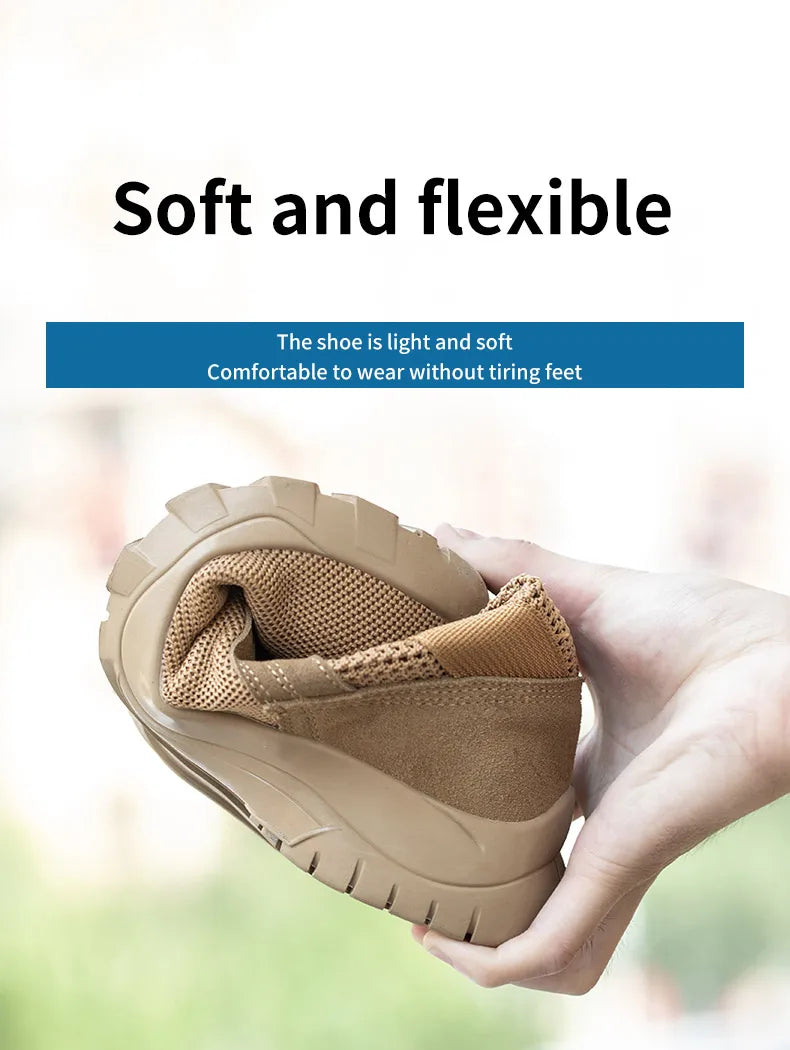 Safety Shoes Safety Boots Man SteelToe Cap for Work Lightweight Safety Tennis Industrial Security-Protection